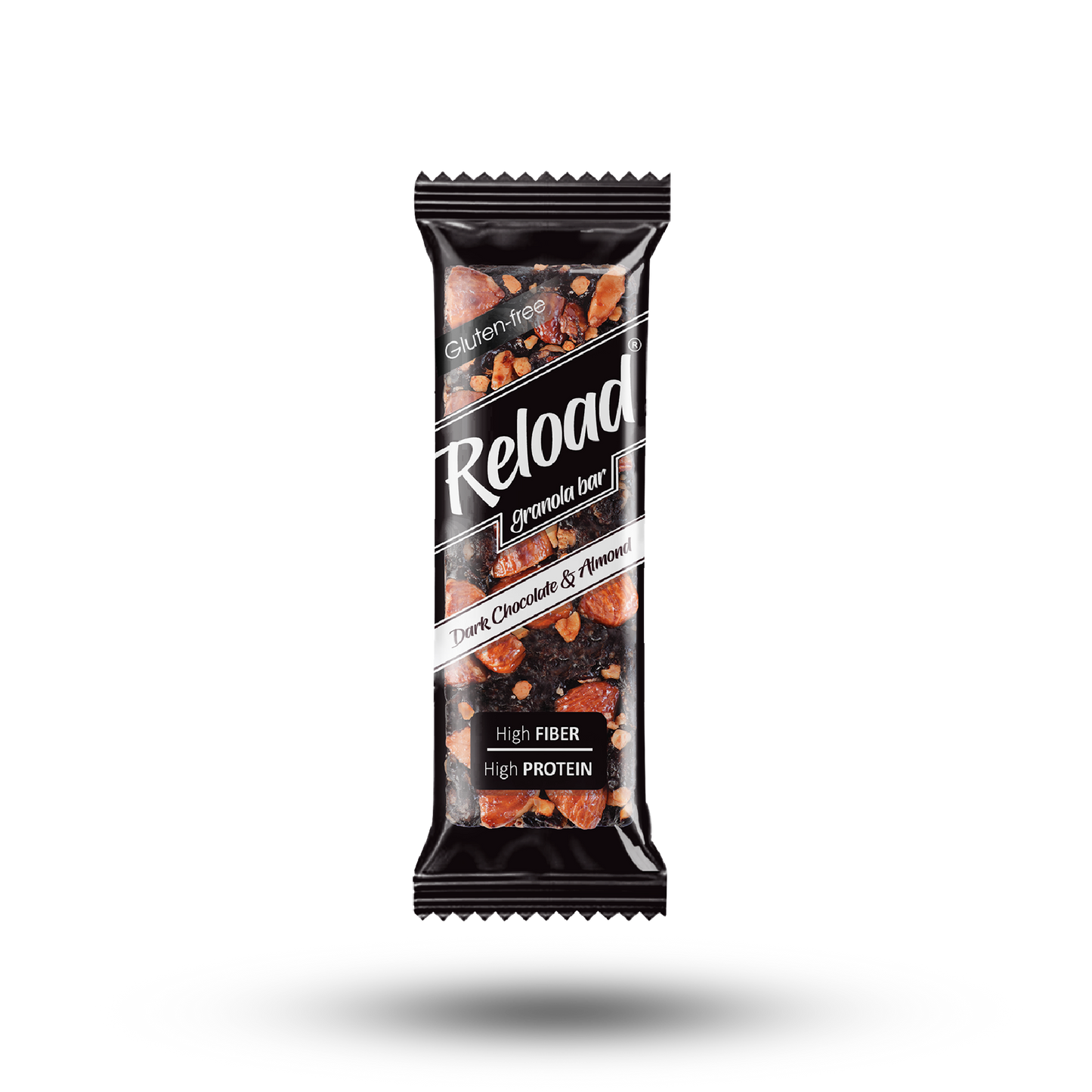 Reload Granola Bar Dark Chocolate & Almond – Box (6 Bars)